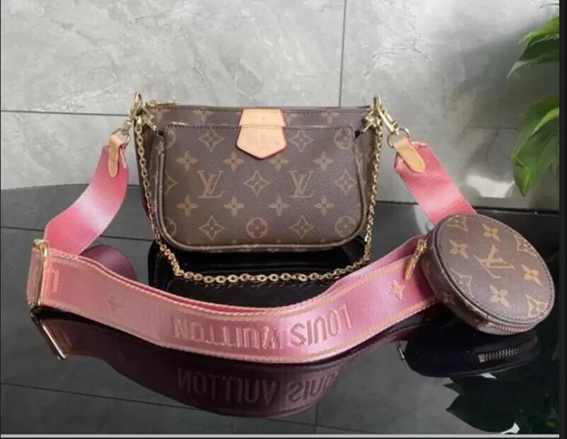 

LVLOUISVITTON VUTTON 2021 3-piece Women Designer bag handbag genuine leather bag Accessories Bag Lady Wallet Crossbody