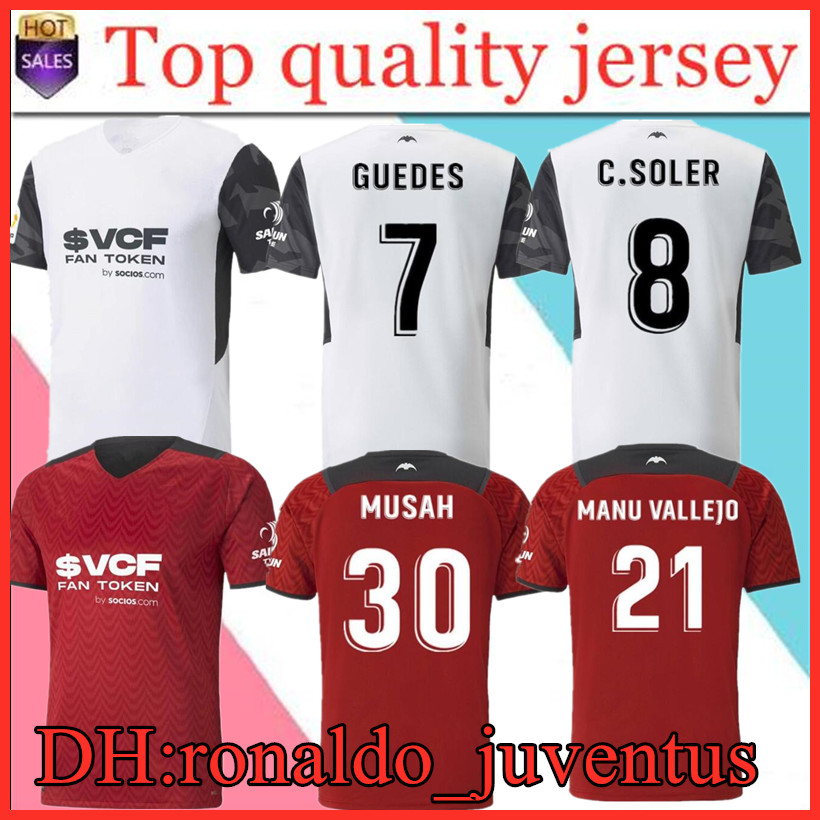 

21 22 Valencia CF Soccer Jerseys GAYA GUEDES SOLER RODRIGO 2021 2022 GOMEZ WASS Football Shirt