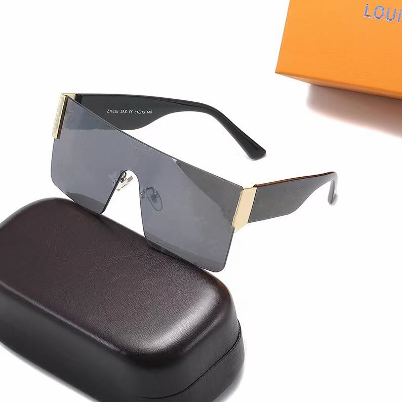 

Men woman model 5 sunglasses metal fashion style square frameless lens come with package classical box