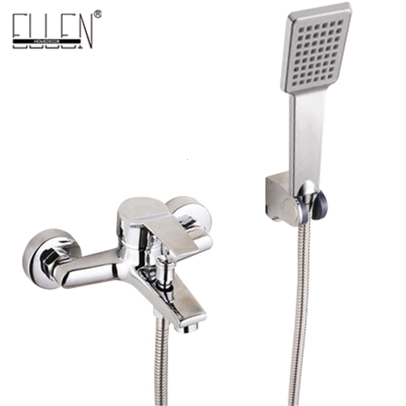 

Bathroom Shower Sets Wall Mounted tub Faucet with Hand Waterfall Brass Chrome Finish Mixer Fyb01 Oou0
