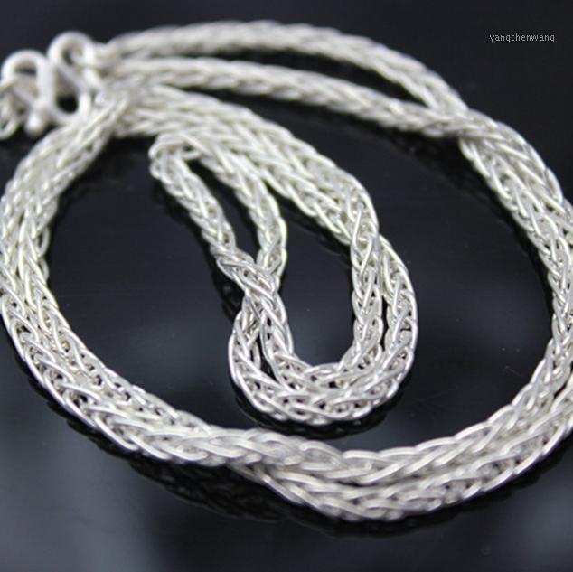

Retail/Wholesale High Quality Classic Jewelry 925 Sterling Silver Chain Necklace Women/Man Rope Fashion Choker Chains