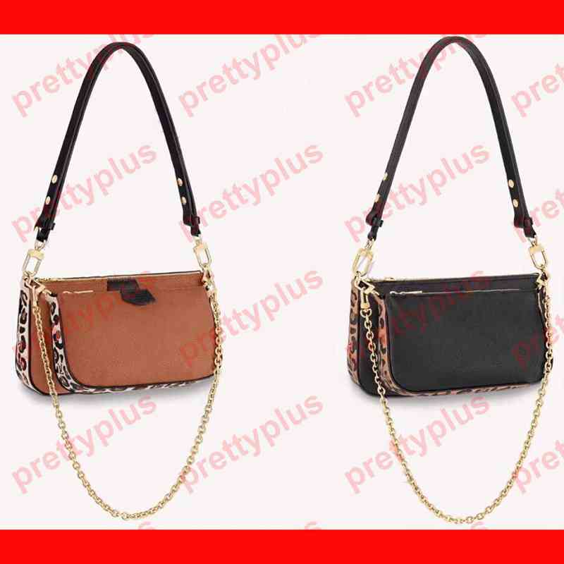 

Women Chain Designer Embossing Genuine Leather Handbags High Quanlity Purses Lady Tote Bag Coin Purse Mini Pochette 58520 45839 Bags 2021, Black