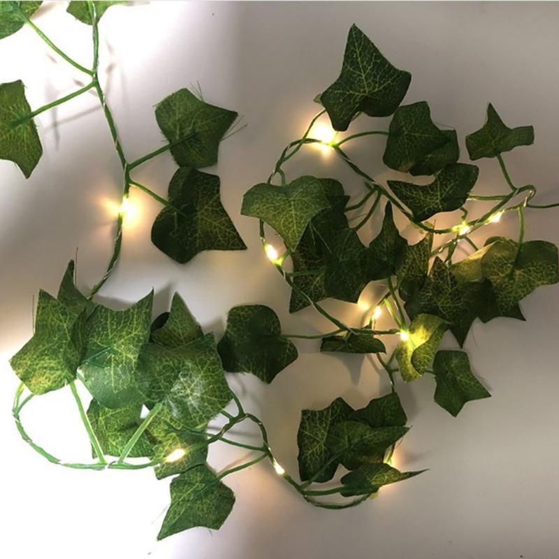

Decorative Flowers & Wreaths 2M LED Leaves Fairy String Lights Ivy Leaf Garland Party Garden Decor Lamp Beautiful, As pic
