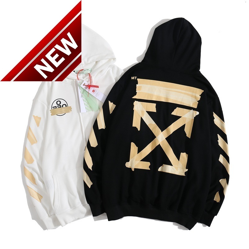 

Off Cashmere 2021 Autumn New Winter White Yellstyle Arrstyle Hoodie Sweater Men's and Women's Same Bf Style Street Hip Hop