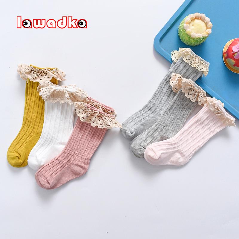 

Footies Lawadka Spring Autumn Baby Girl Boy Stockings Striped Lace Children Long Stocking Casual Sport Kids From For 0 To 5 Years Old, Blue