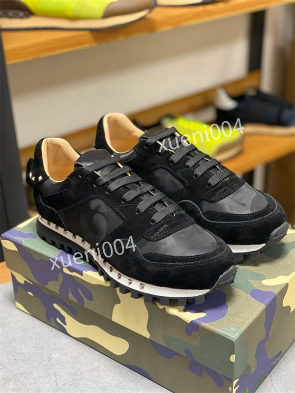 

The year in 2021 boots New fashion gentleman designer shoes advanced manual Valentinoes leisure sneaker size 38~45 Blue and red, 03