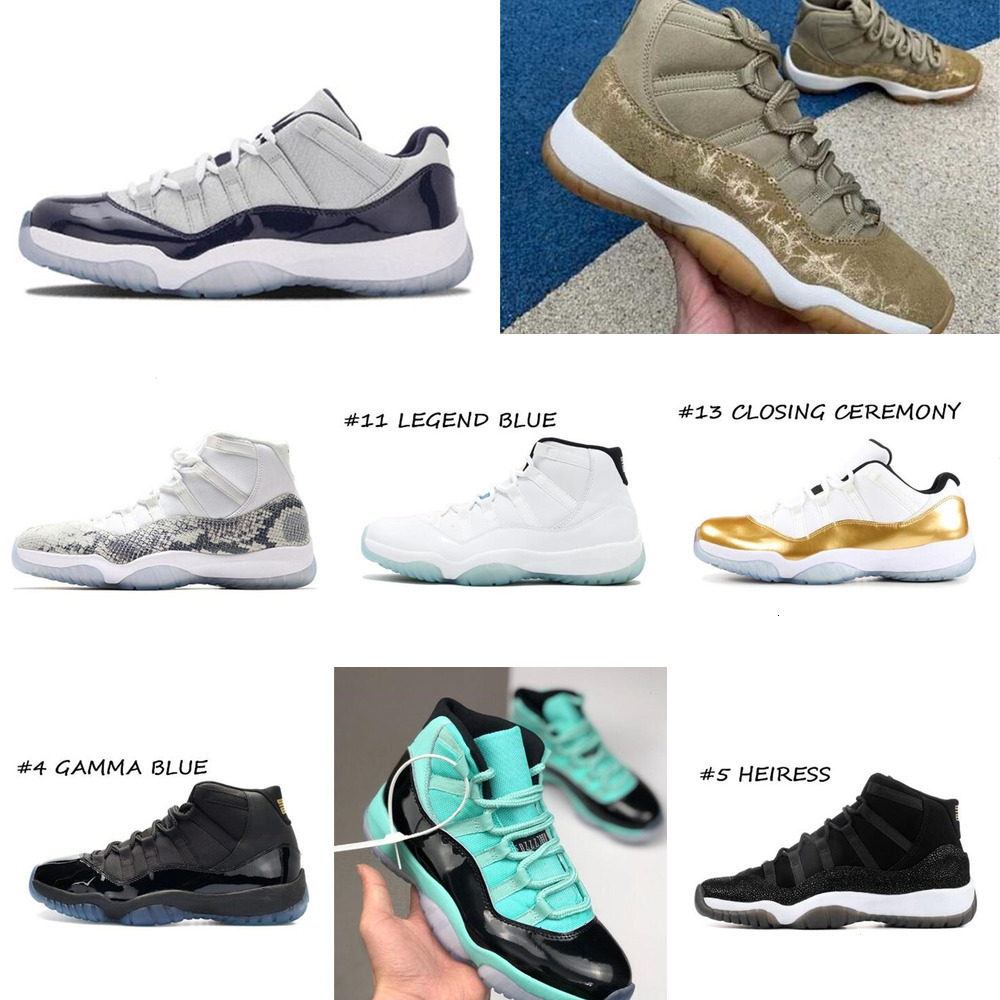 

eakers 11 11s Mens Basketball Shoes Jumpman 25th Anniversary Low Bred 45 Cap and Gown 72-10 White Metallic Silver Running 8C9ZB, # 11