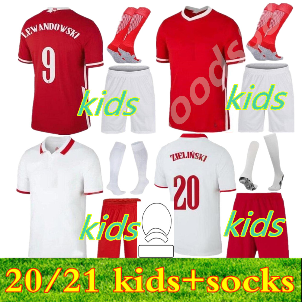 

2021 2022 MILIK Soccer Jersey Home away 20 21 red white POL LEWANDOWSKI PoLAND PISZCZEK and kids kit Jerseys football Shirts uniforms, Colour 1