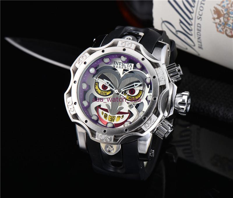 

New INVICTAS Luxury Mens Military Sports Watch Large Dial Golden Quartz Men Watches Calendar Silicone Strap Wristwatches Montre De Luxe