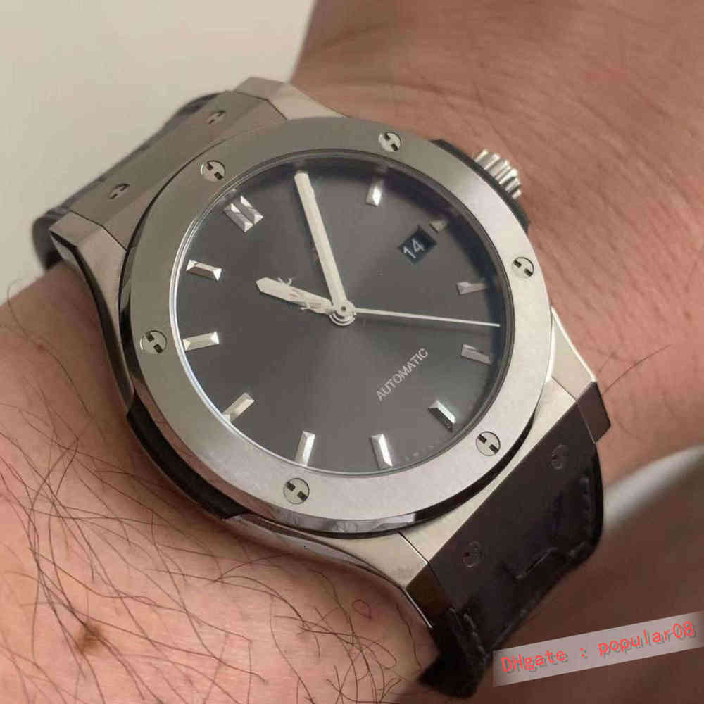 

2001 Top Quality Famous Brand Hublo T Mens Watch Stainless Steel Band Automatic Self Wind Watches With Gift Box 101#, Slivery;brown