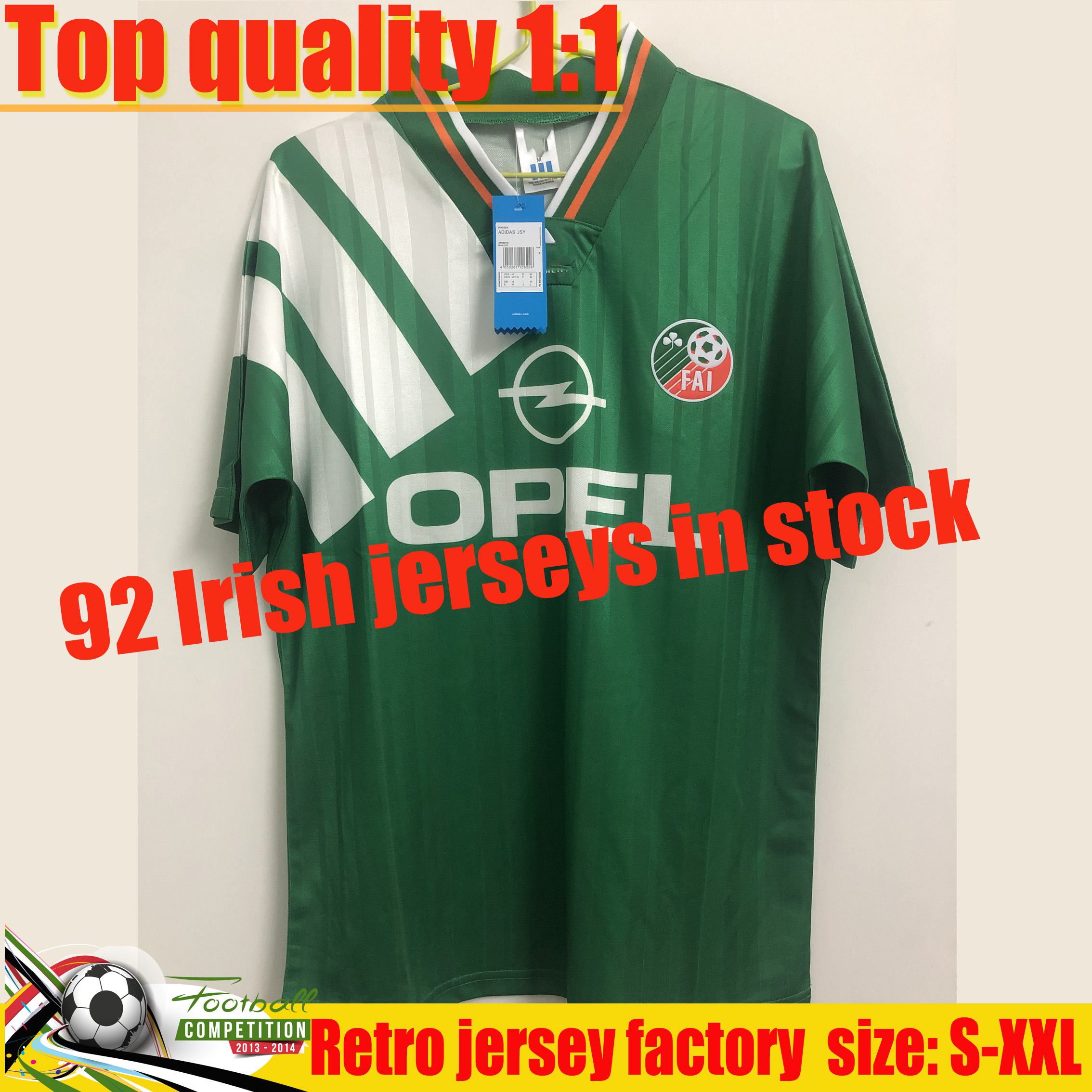 

Top thailand 1992 Home Ireland Retro soccer jersey Irish MCGRATH football shirt Republic of Irelands National Team Jerseys World cup soccers kit green 92/94 size S-XXL