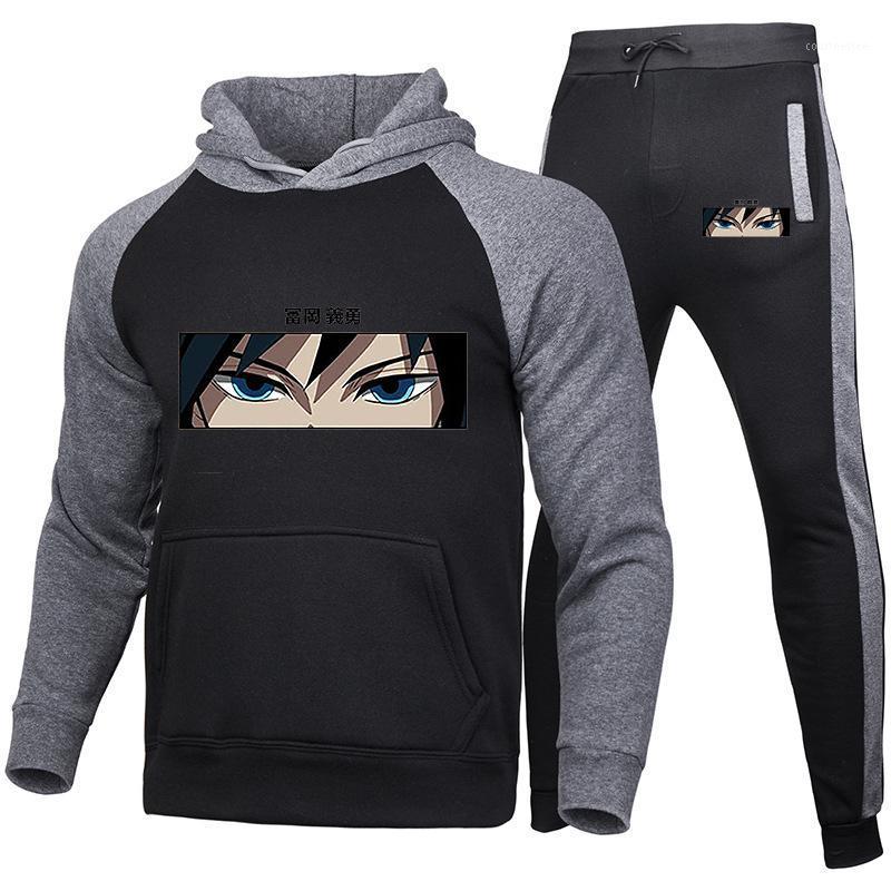 

Brand Men' Sportswear Casual Suit Autumn Fashion Jogging Clothing Anime Full-Time Hoodie Men Tracksuits, Yellow