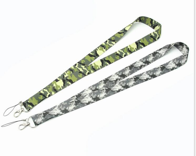 20pcs Fashion Camouflage Lanyard Badge ID Lanyards/ Mobile Phone Rope/ Key Lanyard Neck Strap Accessories-image-670029223