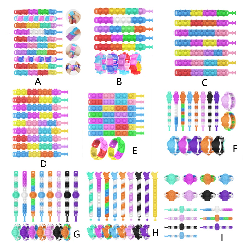 

Fidget Toys New Strange Shape Bracelet Bubble Music Bracelet Toy Decompression Puzzle Silicone Artifact