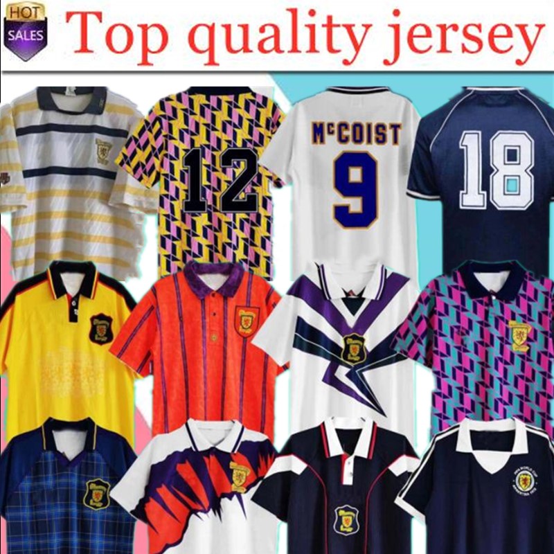 

1988 1989 1990 1991 1993 1994 international mccoist away soccer mcallister 1996 1998 classic vintage retro football shirt 1978 scotland alba, Black