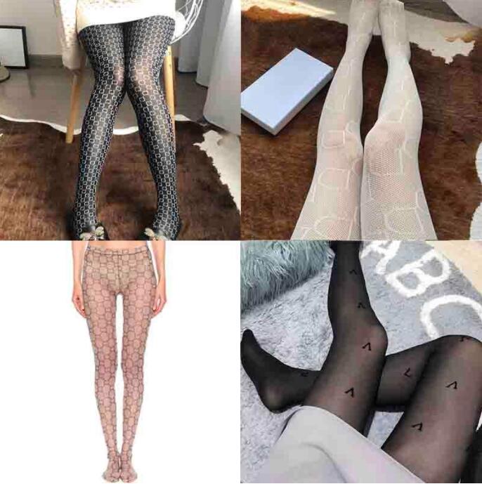 

Sexy Letters Hosiery Designer Letter Women Pantyhose Girl Transparent Tights Silk, Black;white