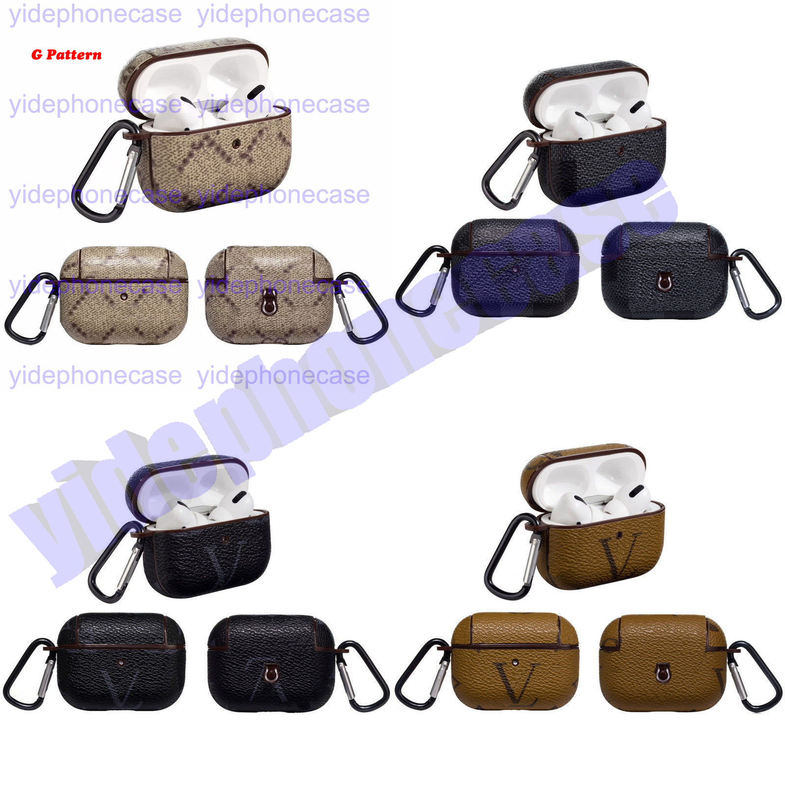 

Aiir Poods L Designer Cases for Black Earphones Case 1/2 Pro Cover Letter Pattern Earphone Protector Top Quality