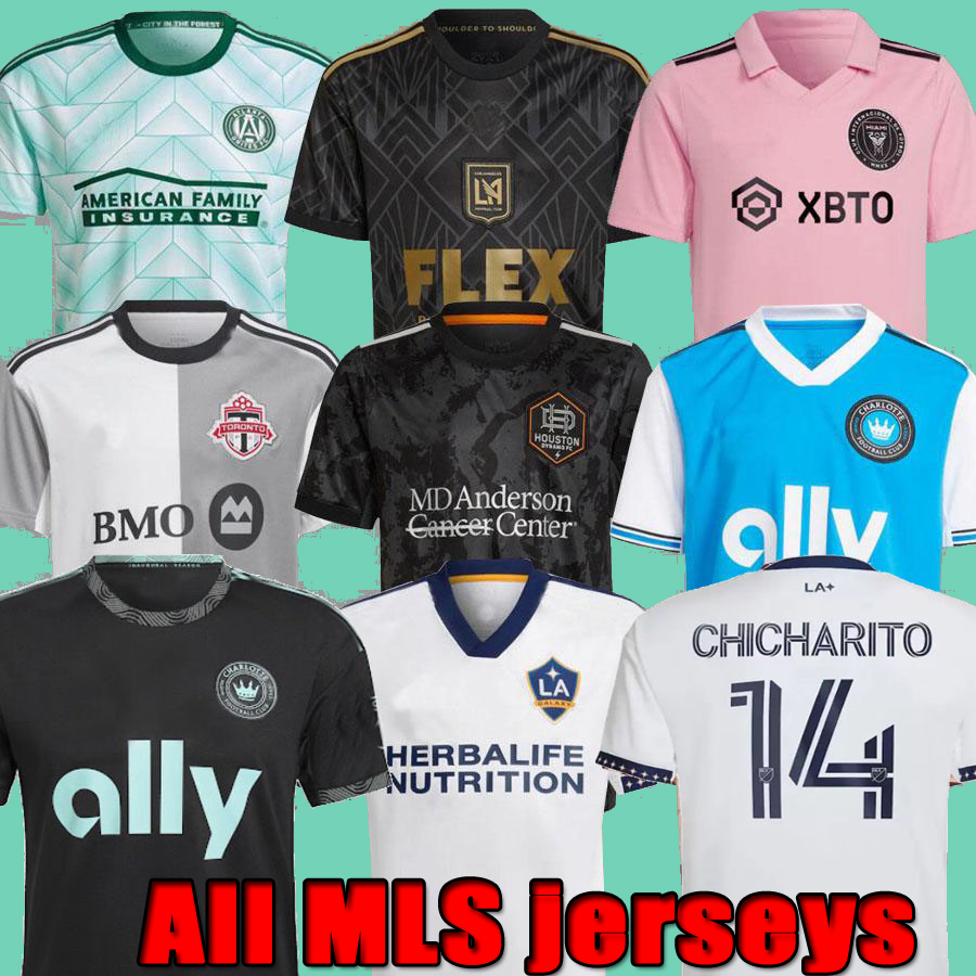 

22 23 MLS Seattle Sounders soccer jerseys Charlotte 2022 Toronto Columbus Football Shirt Crew 2023 Portland Timbers Los Angeles LA Galaxy Fire FC home away, Away no patch