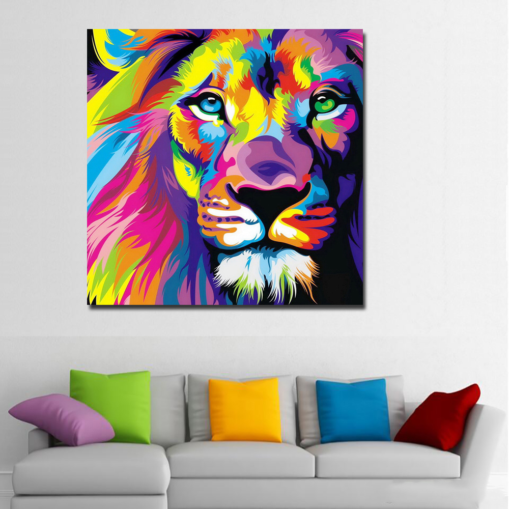 

Rainbow Color Animal Painting Canvas Art Print and Poster Modern Watercolor  Canvas Print Wall Art For LivingRoom Home Decor
