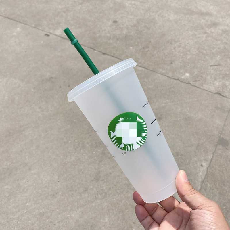 Starbucks Mermaid Goddess 16oz Humblers Tasses Plaque de jus de boisson en plastique avec une lèvre et des costumes transparentes de café magique
