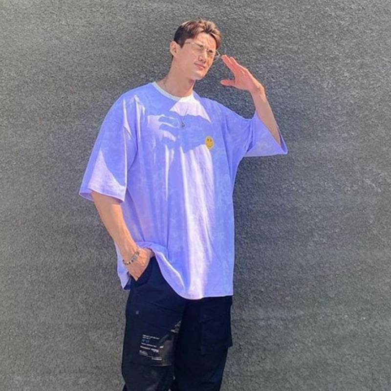 

Men's T-Shirts Male will see couples sports short sleeve camouflage print t-shirts loose smiling fitness face sweatshirt around the neck, Green in logo