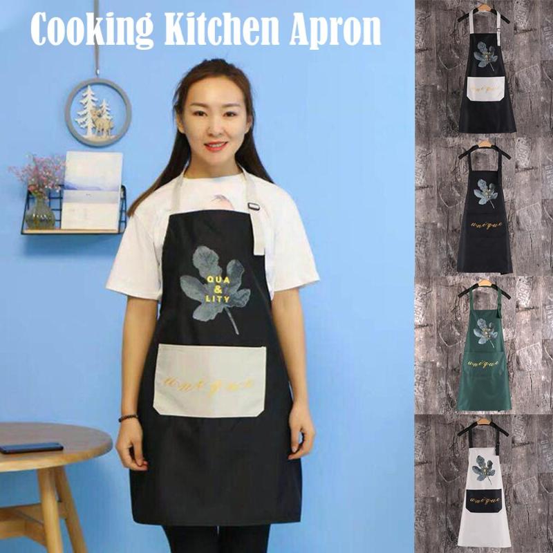 

1Pcs Adjustable Waterproof Apron With Large Pocket Women Adult Bibs Home Cooking Bakingcleaning Aprons Kitchen Accessory