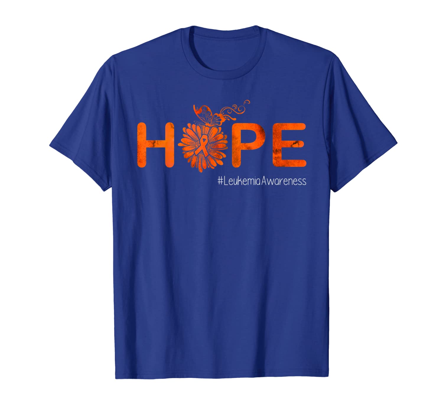 

hope butterfly ribbon leukemia awareness tshirt gifts, White;black