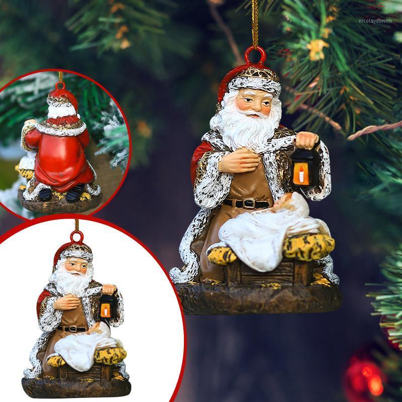 

Christmas Decorations Tree Decoration Santa Lantern Pendant Hanging Creative Drop Ornaments Gift Enfeites Navidad Decor