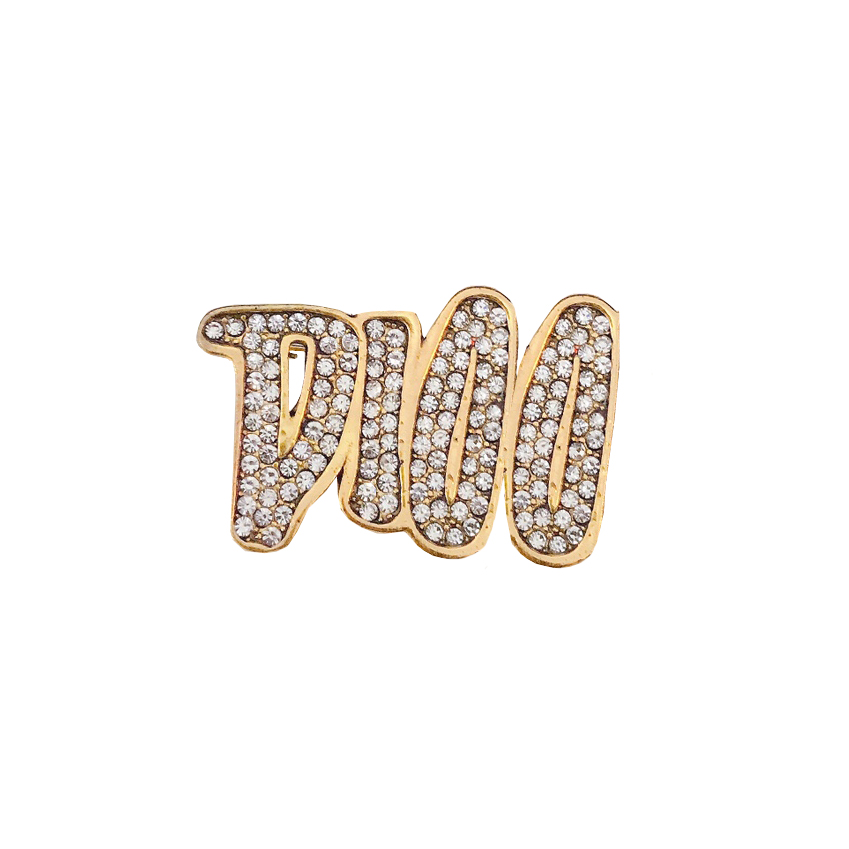 

Bling Rhinestone Letter Brooch Women Engagement Wedding Brooches Party Suit Dress Pins Designer Jewelry For Woman