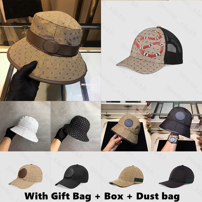 

For Gift With Box Gift Bag Dust Bag 2021 Designers Bucket Hats Cap Beanie for Mens Womens Baseball Caps Golf Snapback Stingy Brim Hats, Blue;gray