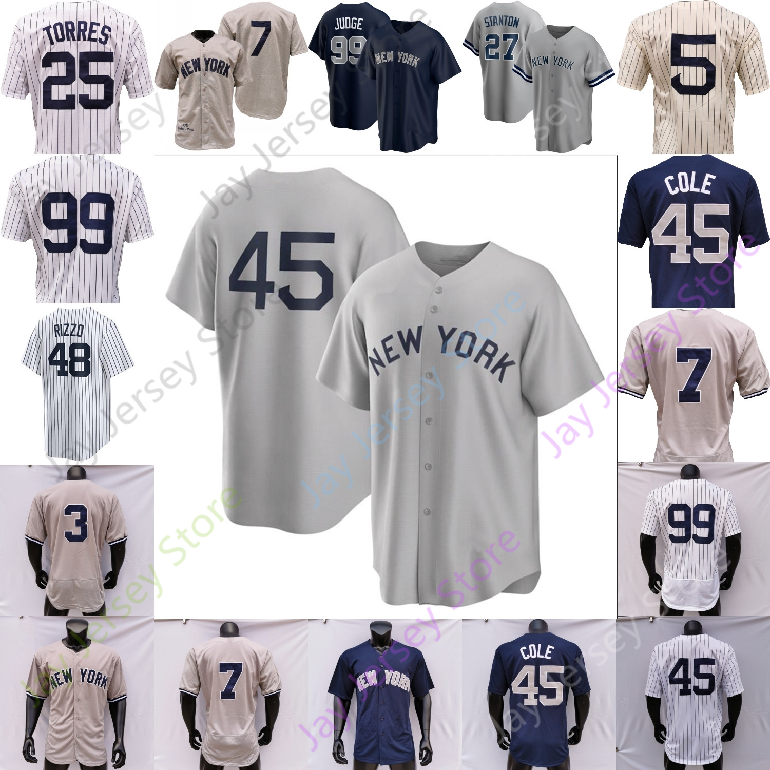 

Aaron Judge Jersey Josh Donaldson DJ LeMahieu Anthony Rizzo Gleyber Torres Giancarlo Stanton Joey Gallo Gerrit Cole Luis Severino Chapman Andujar Jeter, Mesh grey