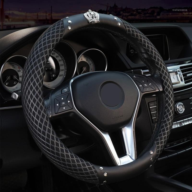 

Steering Wheel Covers 2022 Universal 38cm Leather Car Set Car-styling Steering-Wheel Handle Auto Decoration Wholesale