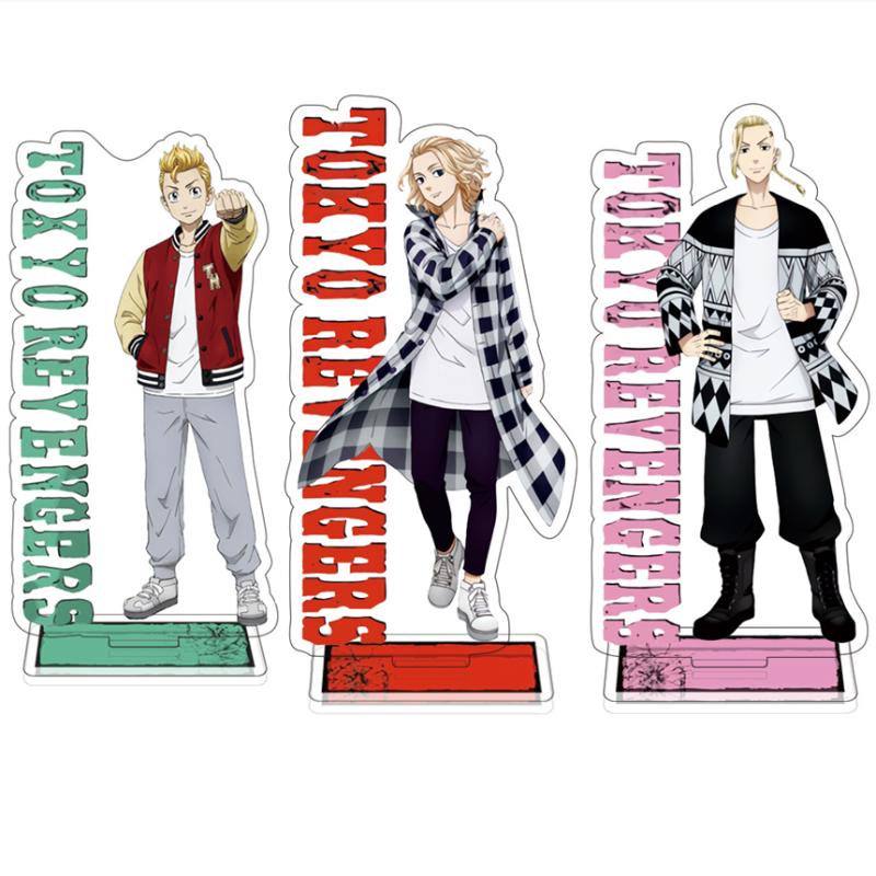 

Keychains Anime Tokyo Revengers Figure Cosplay Character Model Show Acrylic Stands Manjiro Ken Takemichi Hinata Garage Kit Fans Gift Props