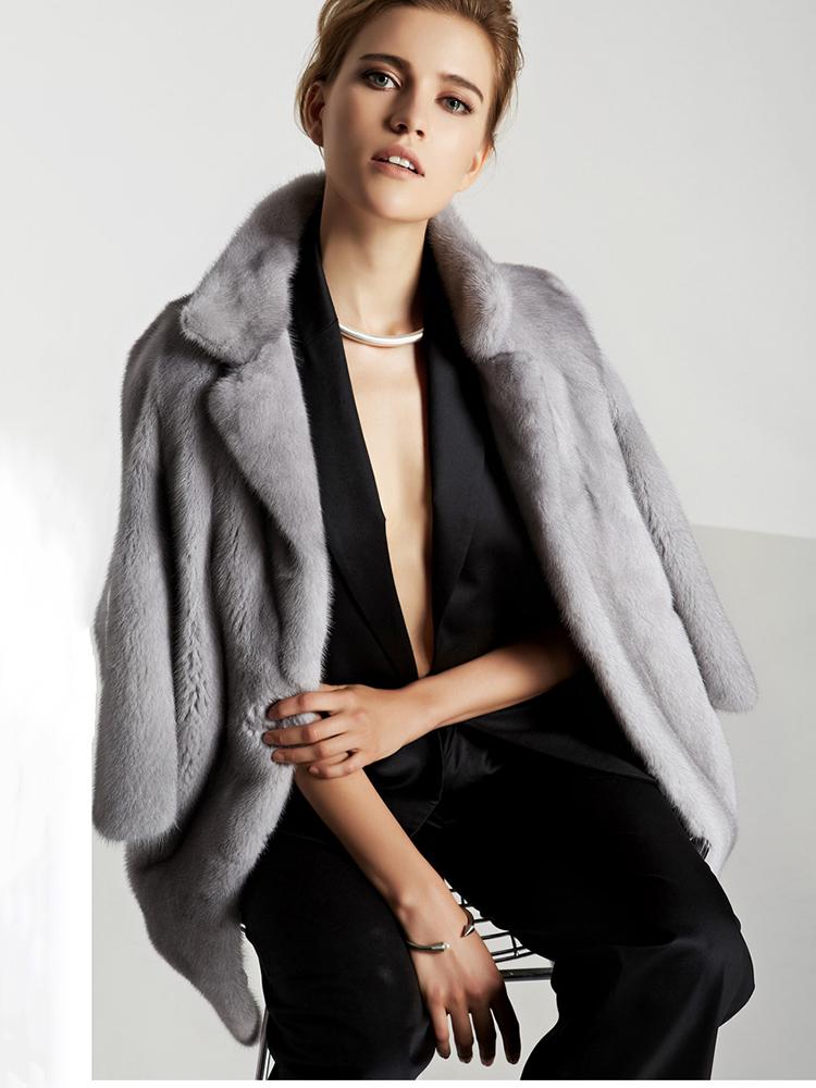 

Women's Fur & Faux TOPFUR Luxury Natural Real Mink Coat Turn Down Collar Whole Skin 2021 Fashion Winter Warm Outerwear, Blue