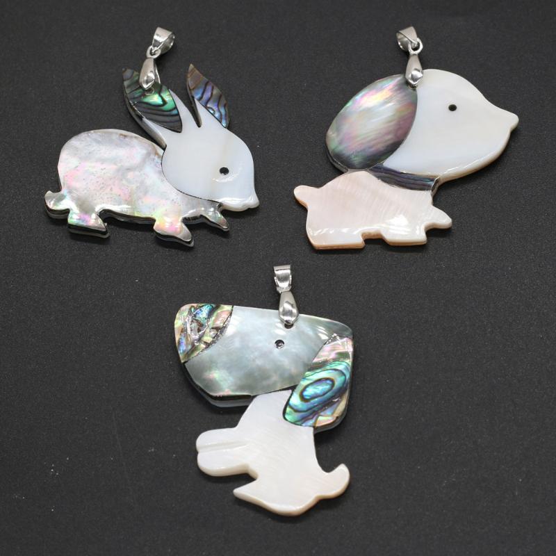 

Charms Natural Mother Of Pearl Shell Pendants Animal Shape Abalone Paua Pendant For DIY Necklace Jewelry Making Findings, Bronze;silver