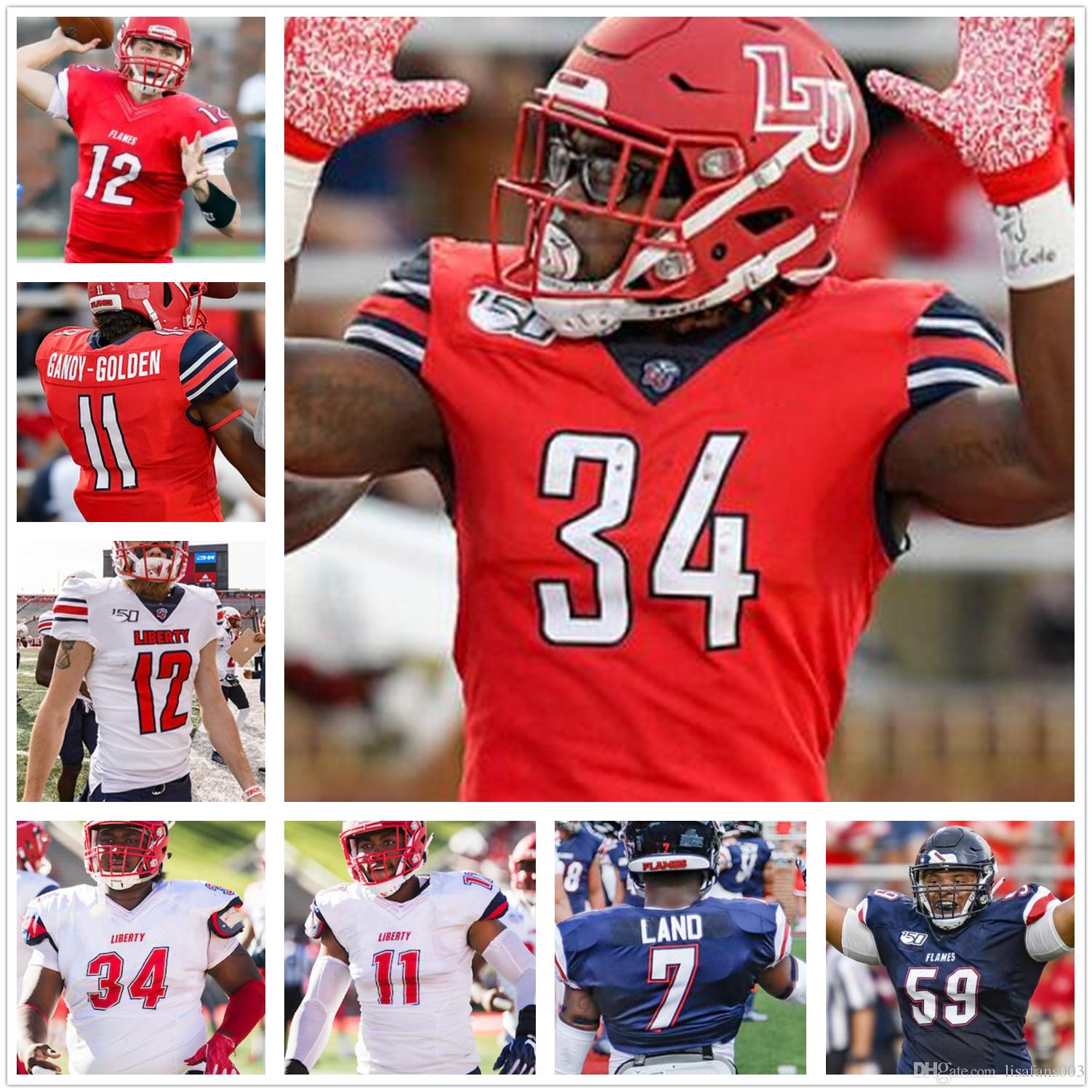 

Custom Liberty Flames Football stitched Jersey NCAA College Malik Willis Durrell Johnson Peytton Pickett Joshua Mack Stephen Calvert Hickson Stubbs, Black