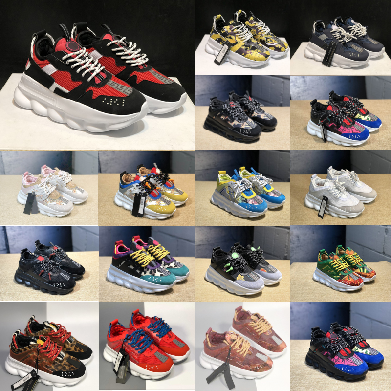 

2021 Fashion Cross Chainer 2 Sneakers medusa Shoes platform vintage Designer Reaction Versace Mens women men chain Sports Trainers Luxe Sneaker