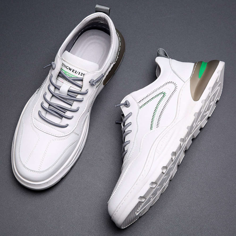 

shoes Spring new 2021 Casual small white men's leather versatile Korean sports and leisure board fashion breathable Y4Z6 CVXS, Black