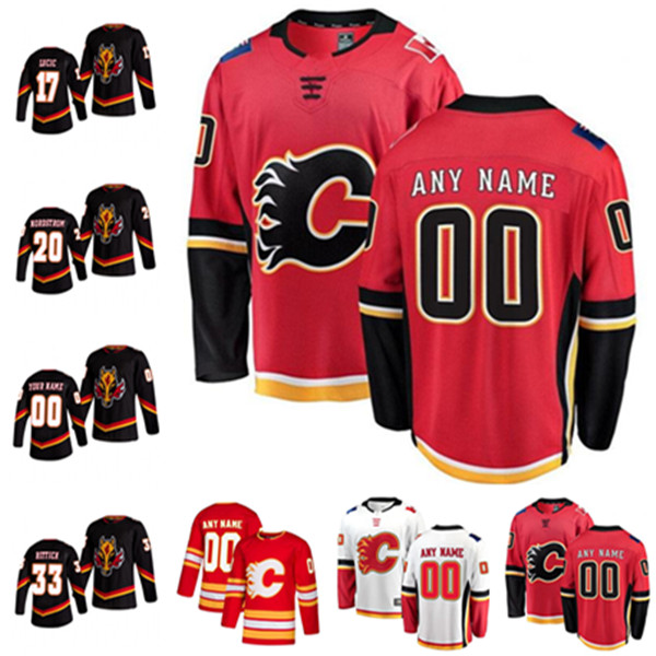 

Calgary Flames 2021 Reverse Retro Hockey Wear 23 Sean Monahan Jersey TJ Brodie Cam Talbot Tobias Rieder Elias Lindholm Custom Stitched Jerseys, Colour 6