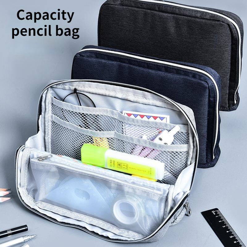 

Cosmetic Bags & Cases Pen Bag Pencil Case School Office Canvas Pens Holder Storage Pouch For Stationery
