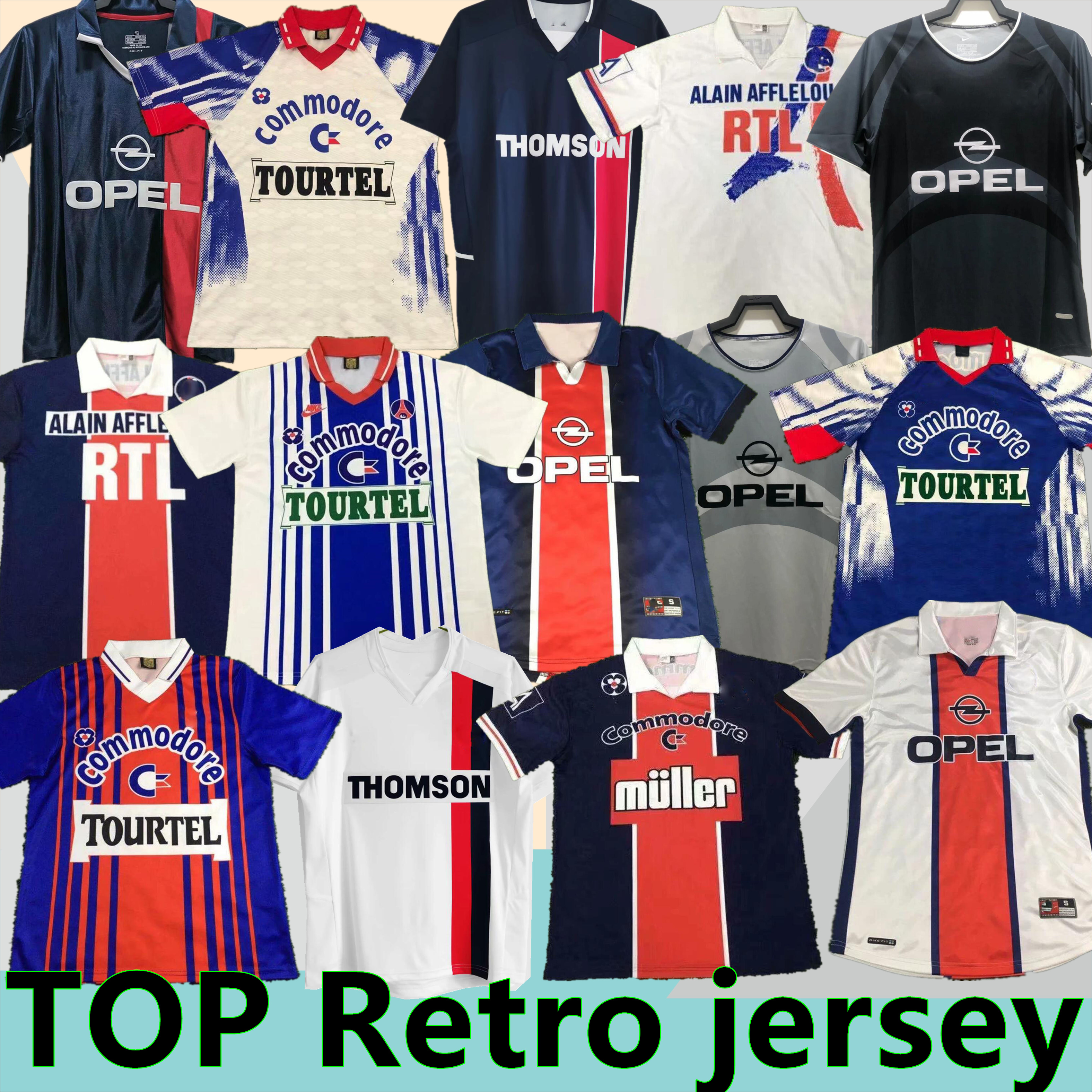 

Retro Maillots football paris soccer Jersey RONALDINHO 91 1992 1993 1994 1995 1996 1998 1999 RAT GUERIN 90 92 93 94 95 96 98 99 home blue aw, Black;yellow