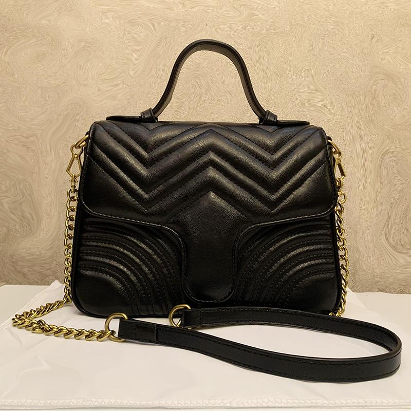 

High quality Marmont flap Shoulder Bags Women Chain Bag Crossbody Messenger bag Designers handbag Quilted Heart Handbags Purses Wallets, Black