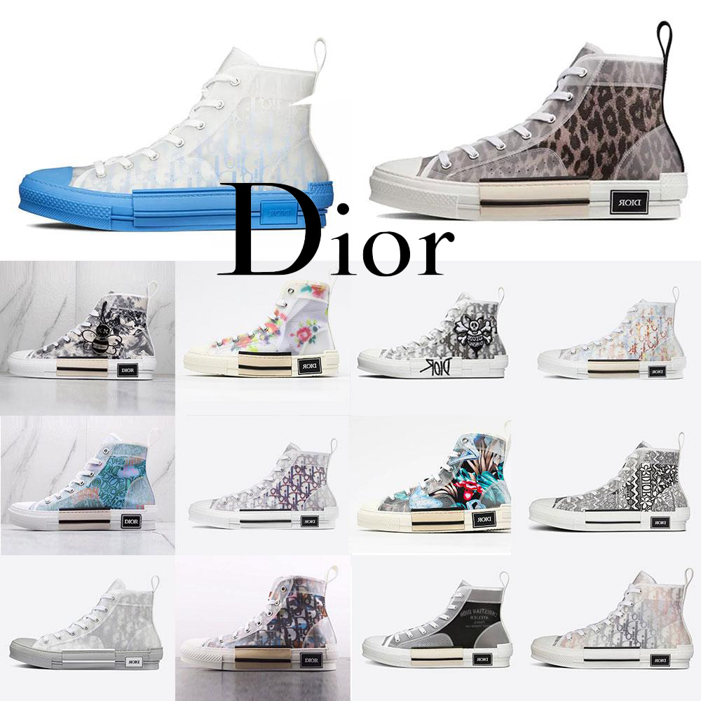 with box height quality Canvas Platform Casual shoes b 22 23 high low top oblique bee men women luxurys designers outdoor Knit Patchwork Fashion bre
