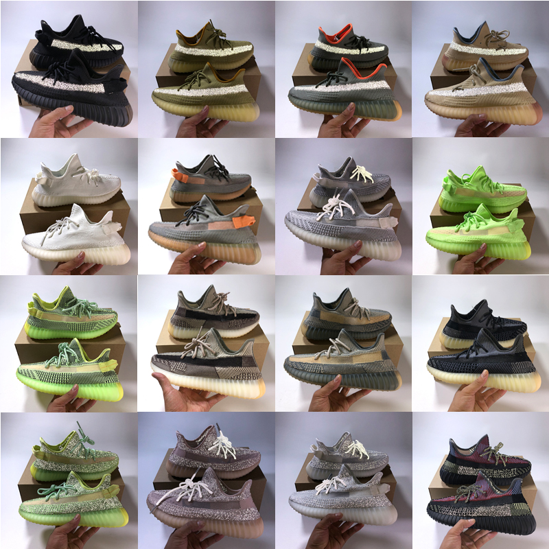 

2021 Kanye Running Shoes Ash Asriel Israfi Zyon Cloud Tail Light Black Non Reflective Clay Cream Bred Zebra Men Women Sneaker Sport With Box, #11 sesame