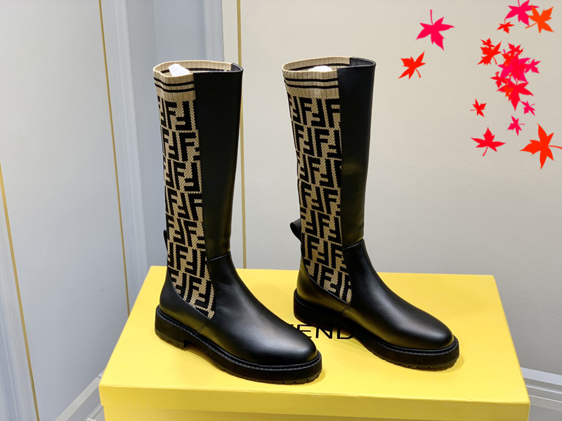

2022 Top Quality Winter Women Dress Boots High Heels design Leather Boot knitted sock-like flats biker luxury designer shoes Tall Ankle Booties with logo and box -G097, Picture color