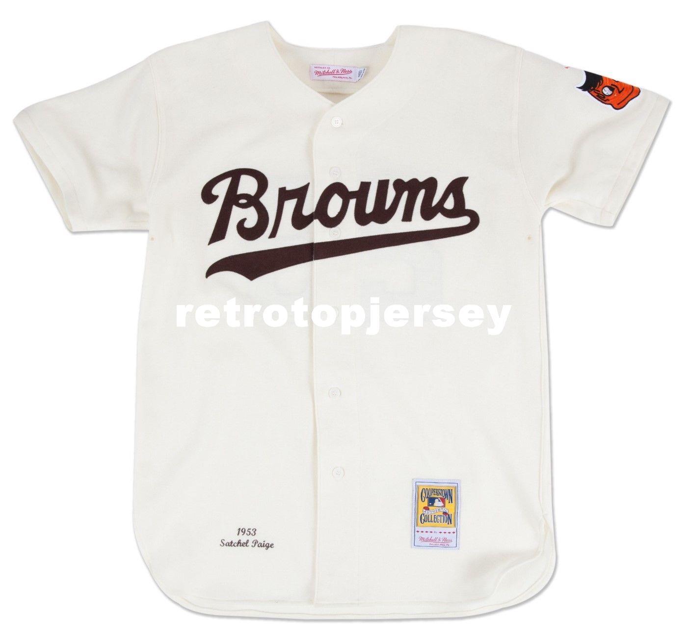 

Satchel Paige St. Louis #29 Mitchell & Ness Retro 1953 Home Jersey, Black