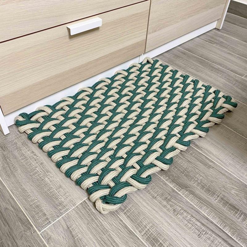 

Bath Mats Modern Home Soft Hand Made Carpet Bedroom Bedside Rug Bathroom Absorbent Non-Slip Rugs Stripe Floor Mat Living Room Door