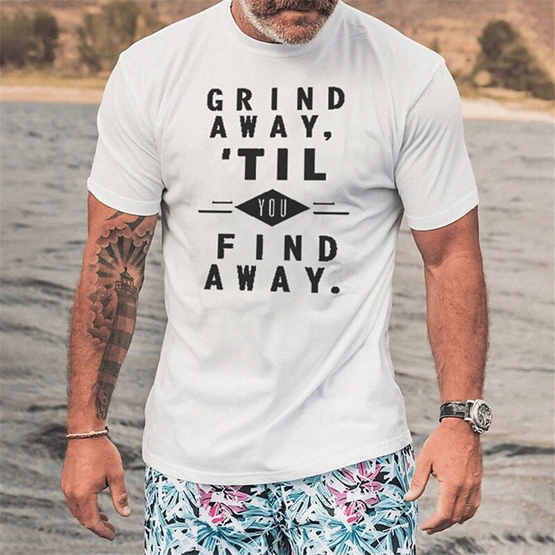 T-shirt Hommes Étape chaud Stamping Lettre Graphique Crasse Coucher Casual Imprimer quotidien Tops à manches courtes Mode léger Mode Big et Tall