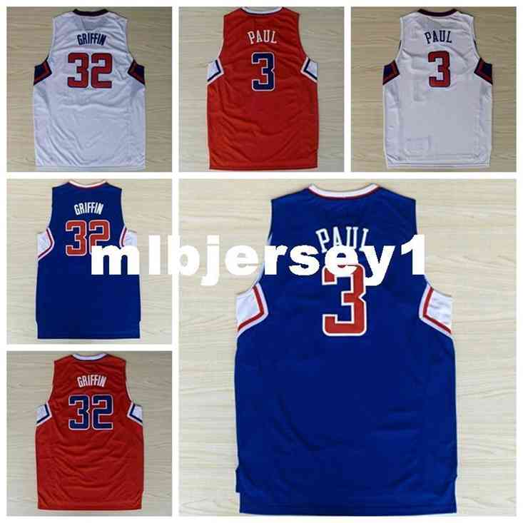

#3 Paul 2016 Jersey,Stitched High Quality Wholesale Basketball Jerseys,#32 Blake Griffin Jersey camiseta baloncesto College, Black