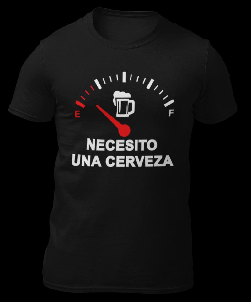 

Men's T-Shirts 2022 Print Men T-shirt Camiseta Necesito Una Cerveza Deposito Beer T Shirt, White;black